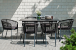 4SIS "Милан" обеденная группа на 6 персон, цвет темный
