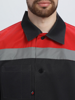 Костюм Лигор-2 СОП (тк.Смесовая,210) п/к, черный/красный