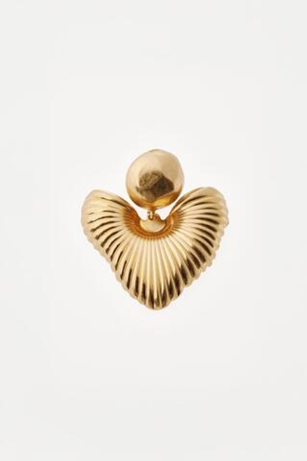 ZARA X WILLY CHAVARRIA СЕРЬГИ-СЕРДЕЧКИ, ЗОЛОТОЙ