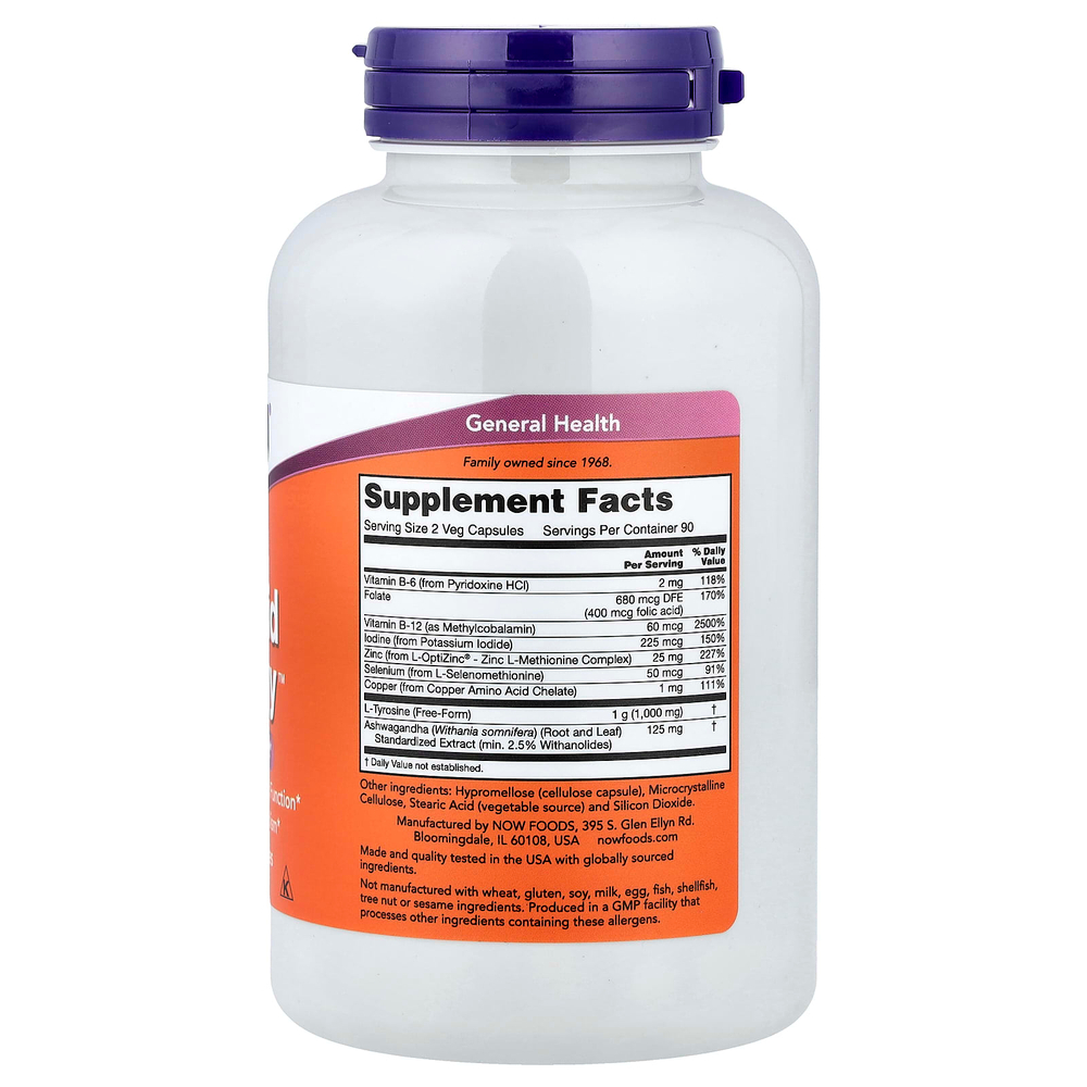 NOW Foods, Thyroid Energy™, 180 растительных капсул
