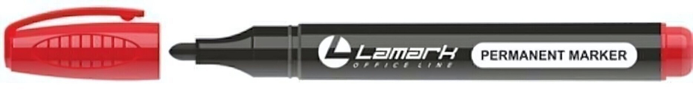 Маркер перм. 3-5мм красный (Lamark)