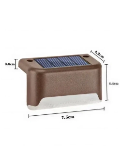 Уличные светильники на солнечной батареи 16 штук, коричневый