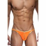 Мужские трусы слипы оранжево-салатовые Cosmos Colors  L20OG