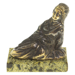Статуэтка из бронзы на подставке из змеевика "Гейша"  G 116163