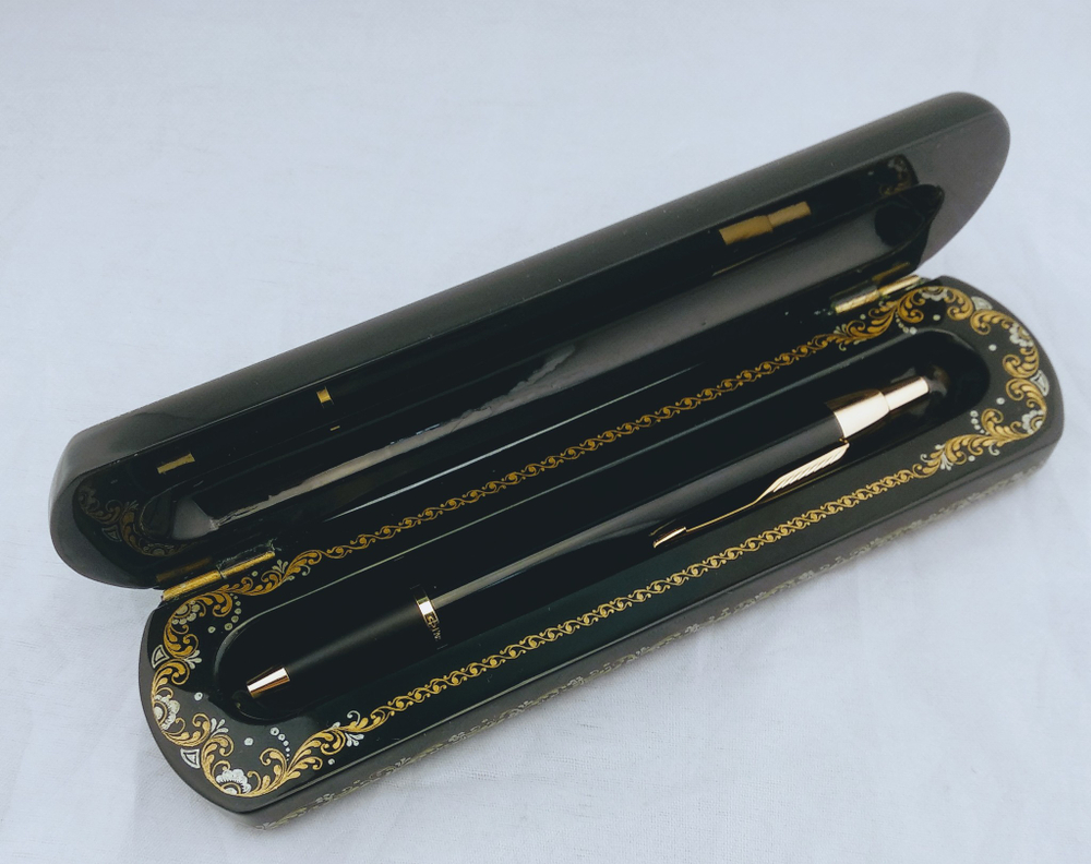 Шкатулка-пенал для ручки "Москва. Зима" худ. А. Чигарева 17.5х4.5см