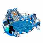 Наземный надувной аквапарк «Морское царство 3» с фигурой пингвина 23*23*6 м