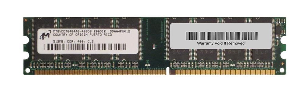 Оперативная память Crucial 512Mb DDR 400MHz PC3200U MT16VDDT6464AY-40BK1