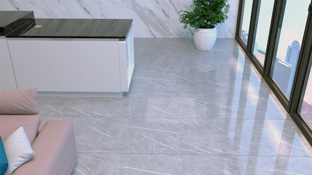 Плитка керамогранитная AZARIO ASMUS GREY 60х120 Glossy (F4070821120G)