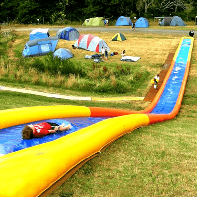 Водная горка с надувным дном, герметичная ТУРБО «Капля», 100*2*,0,5 м