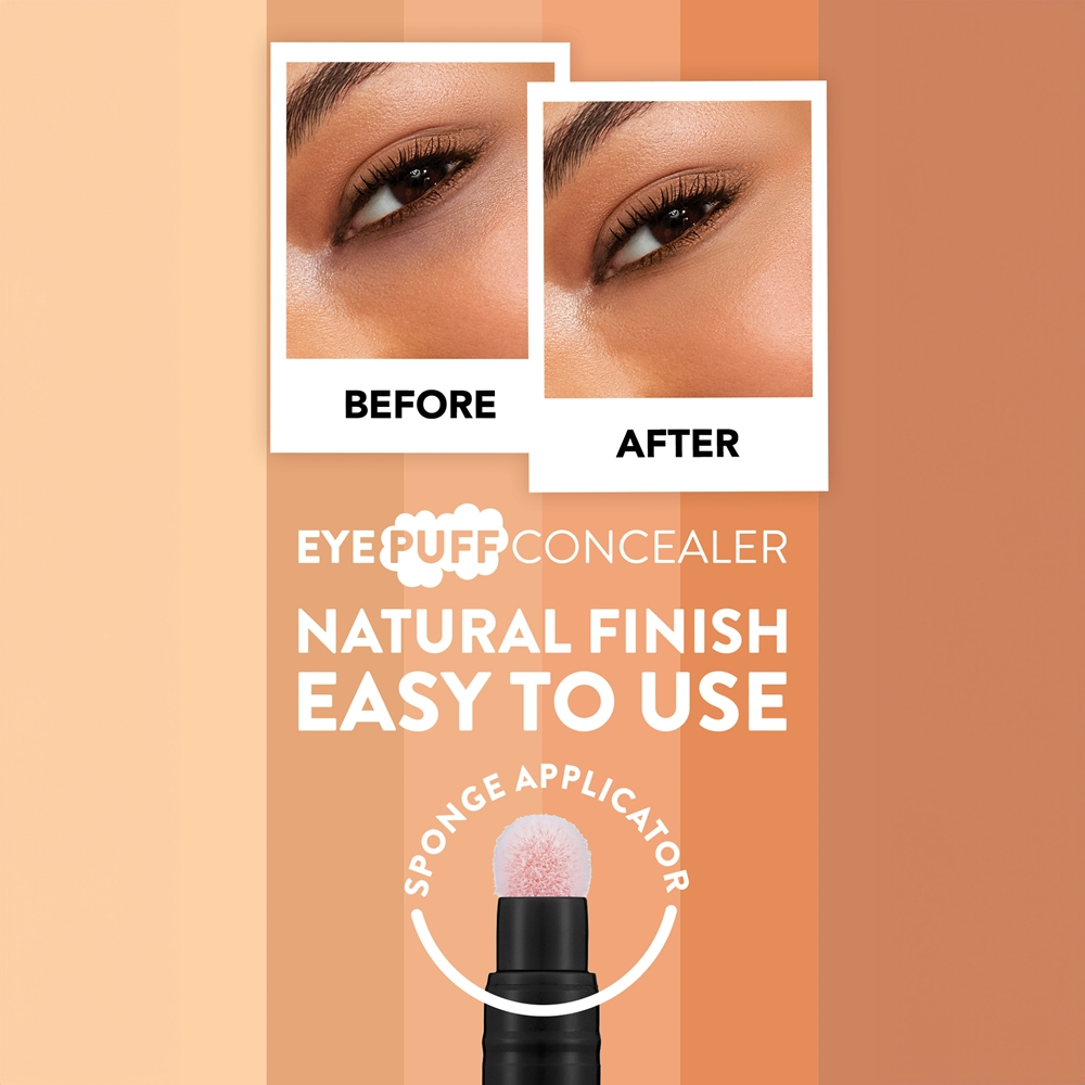 flormar Eye Puff Concealer - Корректор в жидкой текстуре с аппликатором в виде губки оттенок 002 Light, 3 ml