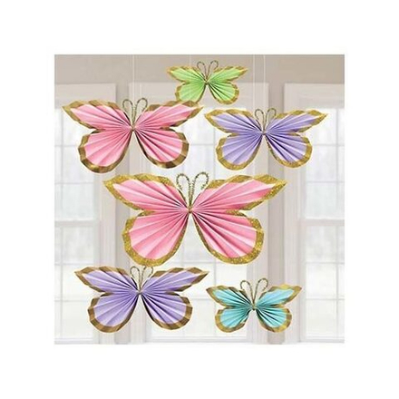 Фанты Бабочки весенние блеск, 6 штук