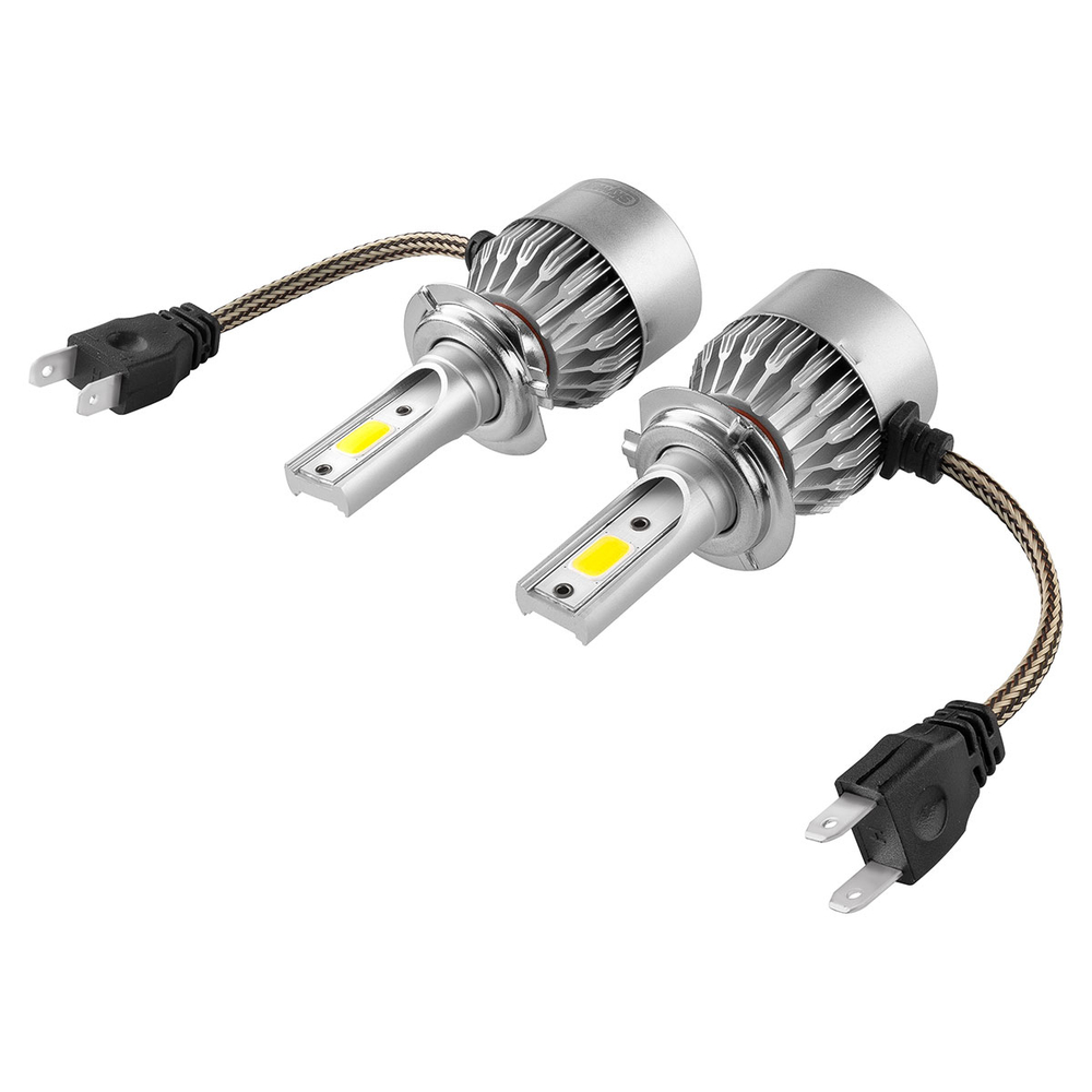 Автолампа LED  C6-w\y Н 7 к-т (радиатор+вентилятор) ,бело-желтые