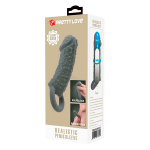 Серая насадка-удлинитель 13см с точками и подхватом мошонки Pretty Love Fogg BI-016013-2