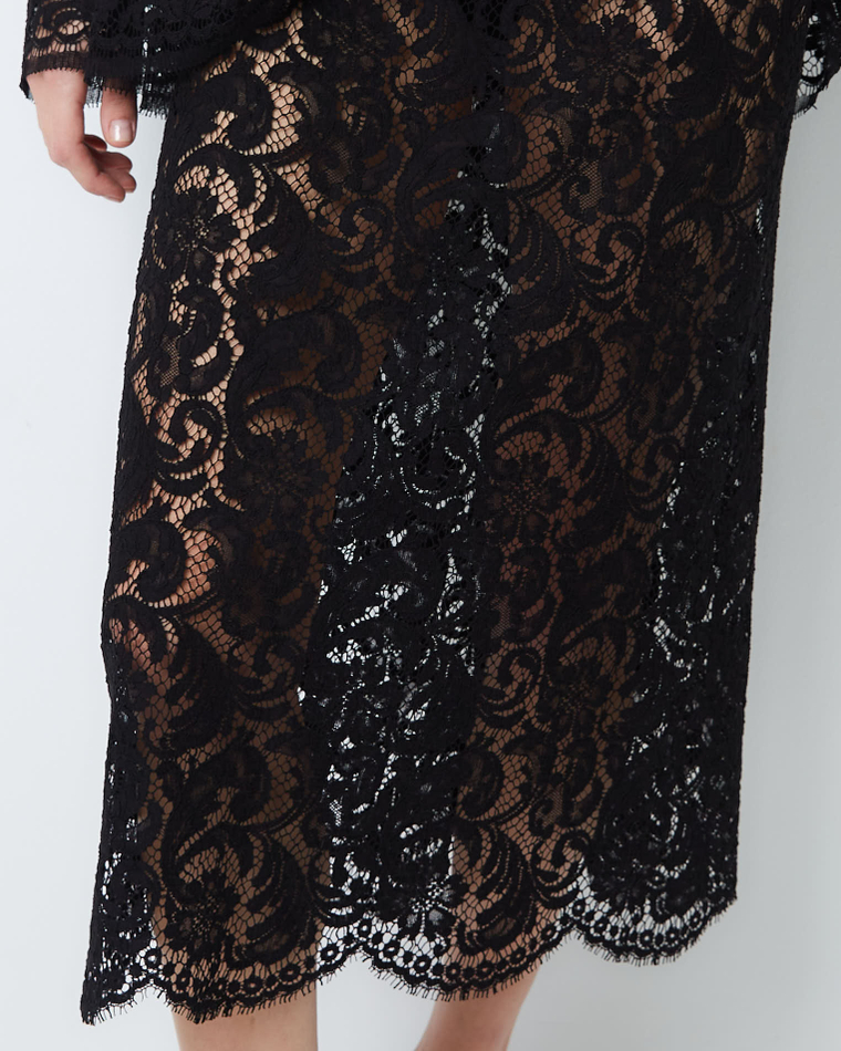 Юбка из кружева Рьешар Мареско черный