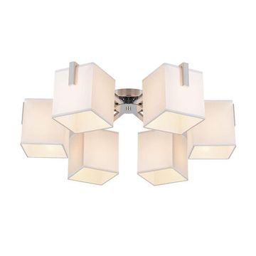 CL465161 Стенли Хром+Белый Св-к Люстра