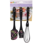 Набор кулинарный (лопатка 24*5,3см+кисточка 22,2*4см+венчик 25,5*5см) «Cupcake time»