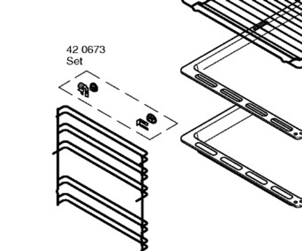 626210, 420673 Набор втулок направляющих духовки БОШ