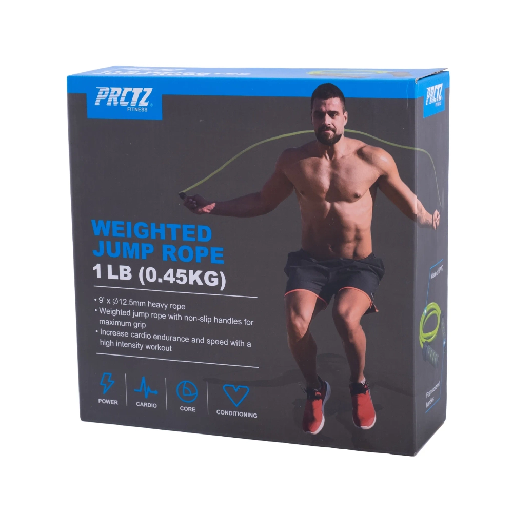 Скакалка утяжеленная PRCTZ WEIGHTED JUMP ROPE, 0.45 кг.