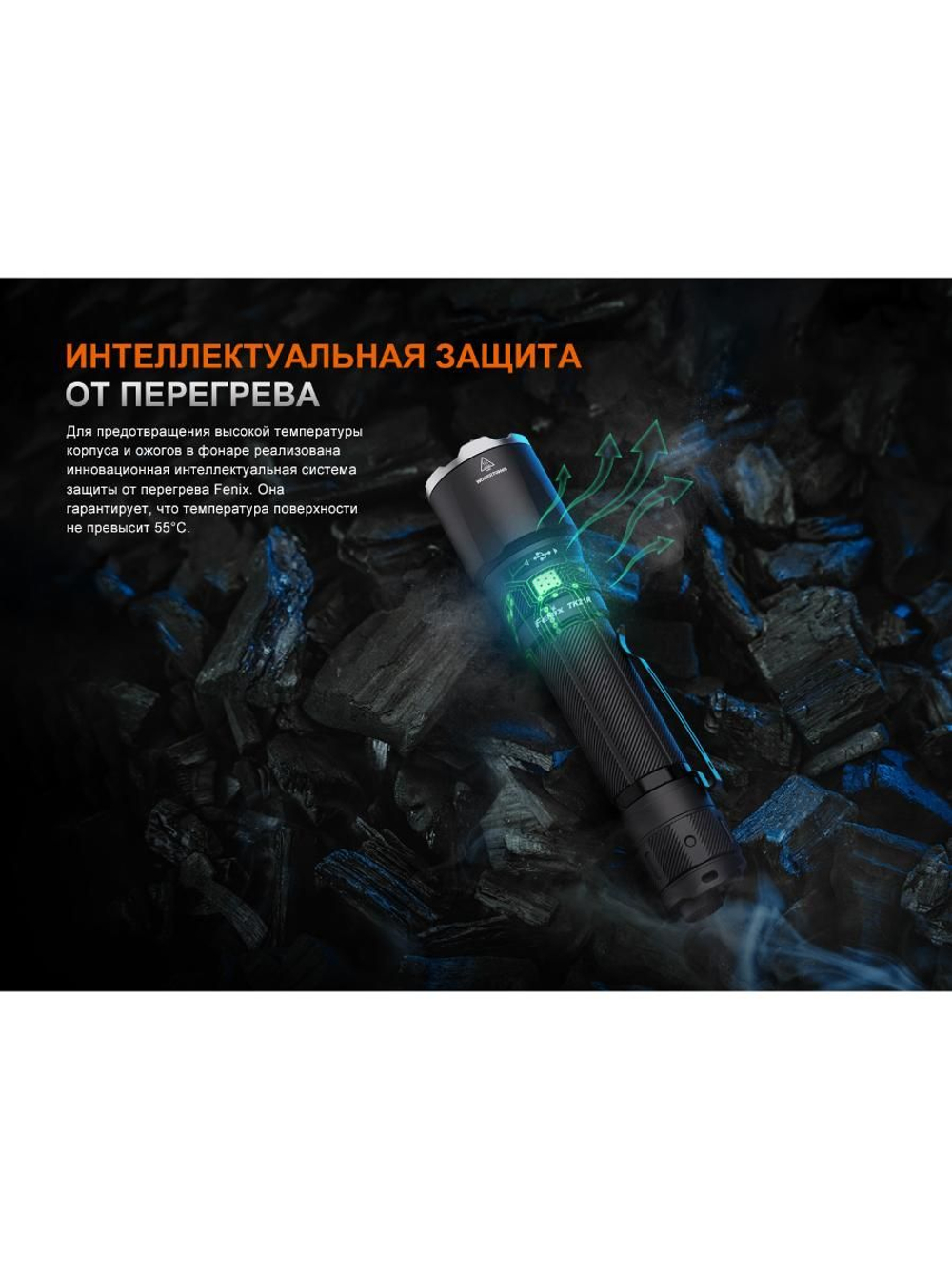 Фонарь Fenix тактический TK21R светло-серый хаки