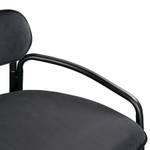 Стул полубарный LATITUDE Ror, Round, велюр, черный/черный