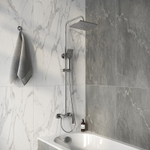 Душевая стойка Grossman Style 500.K35.05.100 с верхним душем,ручной лейкой и смесителем,хром глянцевый,1 место