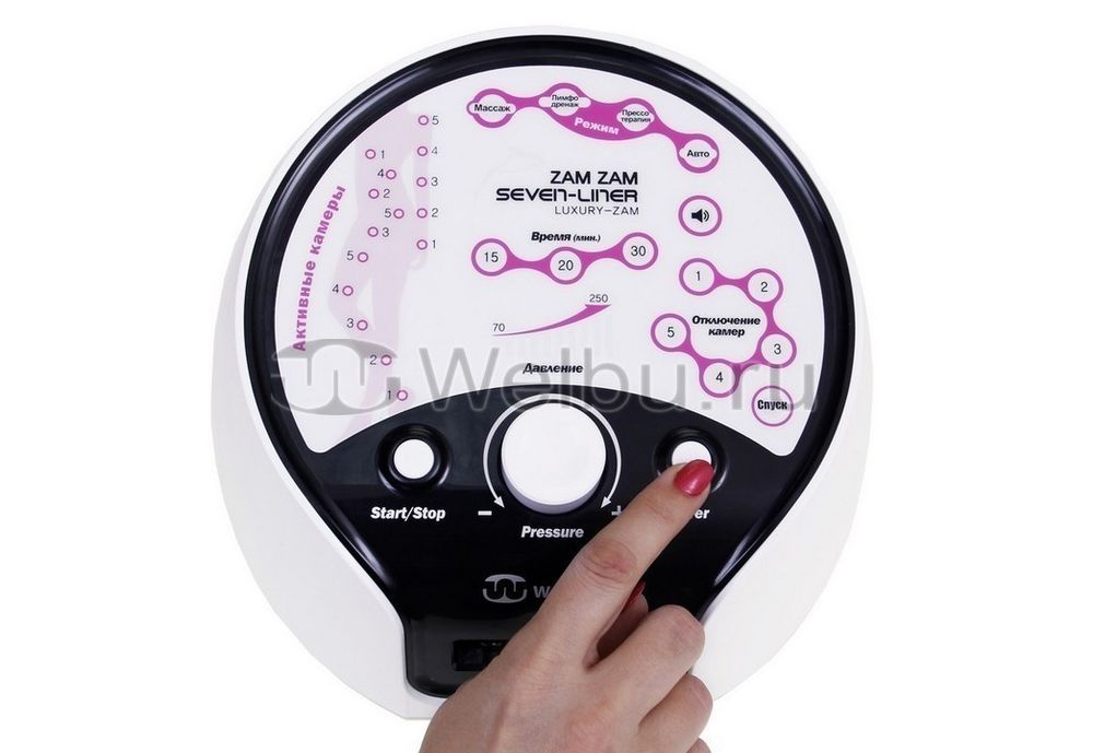 Аппарат для лимфодренажа и массажа WelbuTech Seven Liner Luxury Zam, стандартный комплект, размер XXL (новый тип стопы)