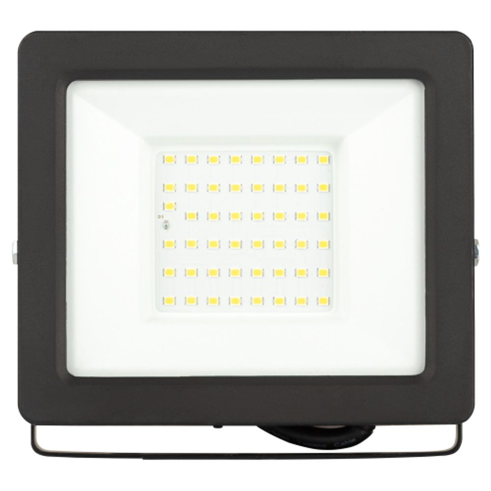 Прожектор светодиодный уличный ЭРА LPR-042-3-65K-050 50Вт 4000лм 6500K КСС Д 120° 2 года IP65 черный встроенное фотореле | Прожекторы Стандарт