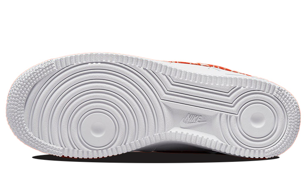 Кроссовки Nike Air Force 1 Low 07 Ess "Orange Paisley" (Женская размерная сетка)