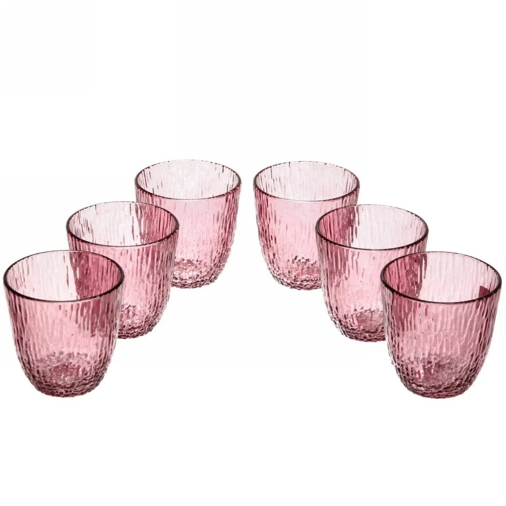 Набор стаканов 6шт 300мл «ICE» розовый