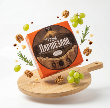 Сыр Грана Пармезано 40%, ТМ Молочный мир