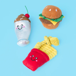 Набор из 3х мини-игрушек "Фастфуд" ZippyPaws