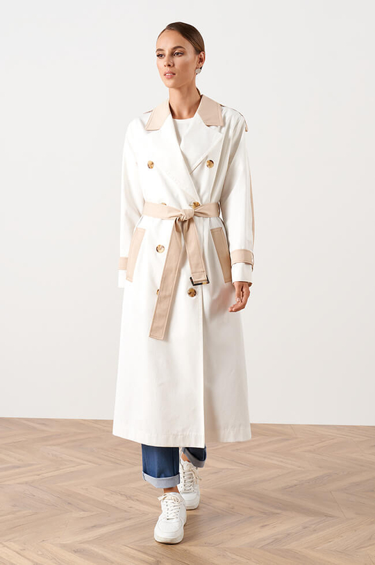 0105 Плащ женский (молочный / бежевый)