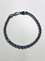 Ювелирный браслет серебряный с фианитами