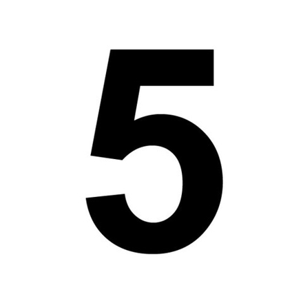 Цифра 5 для маркировки объёма секции цистерны