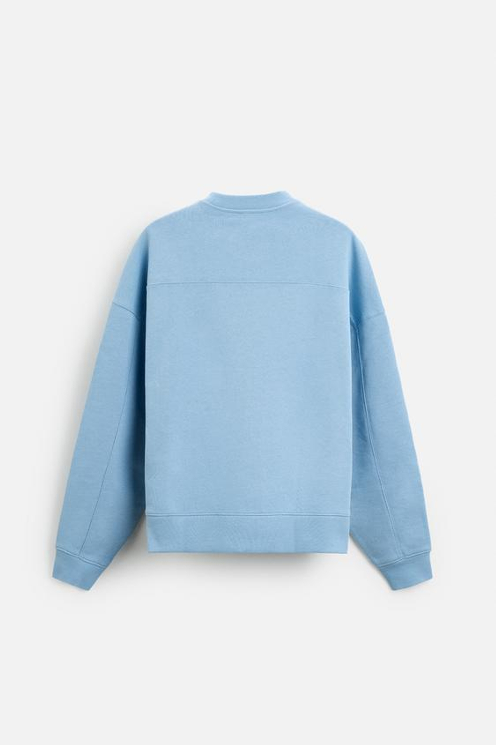 ZARA ТОЛСТОВКА СВОБОДНОГО КРОЯ С КРУГЛЫМ ВЫРЕЗОМ, ГОЛУБОЙ