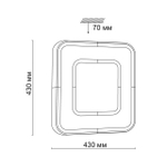 3047/DL TAN SN 224 Светильник пластик/черн. LED 48Вт 3000-6300К 430х430 IP43 пульт ДУ/ LampSmart ARTI