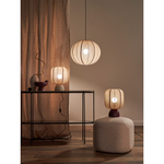 Лампа настольная texture rib, 27х39 см, вишневая/бежевая