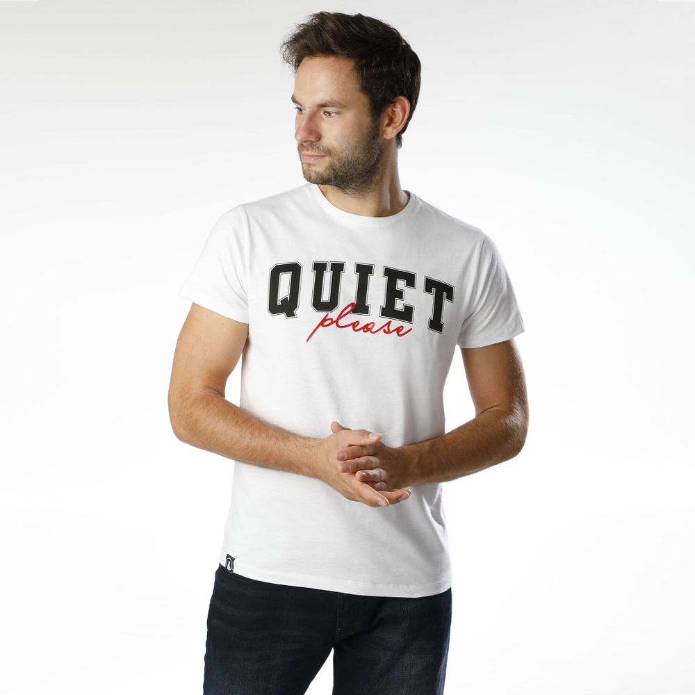 Мужское теннисное поло Quiet Please Dropshot College T-Shirt Men - White, Black