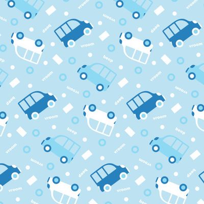 Buy baby fabric car vans light blue