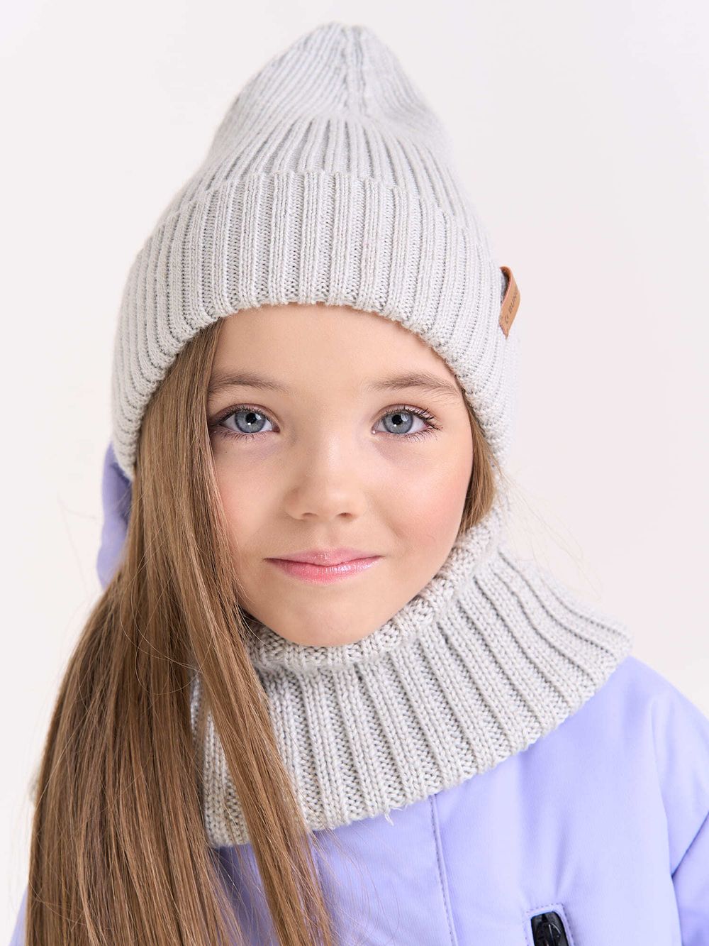 Шапка свечка из смесовой шерсти однослойная "Жемчуг"