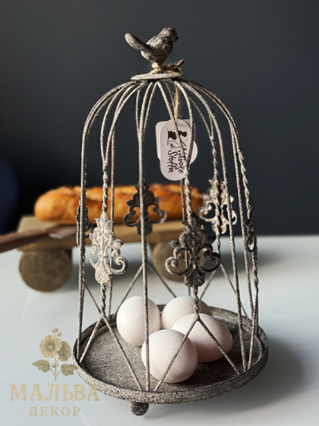 Блюдо с клошем декоративное "Прекрасная эпоха" 33x19x19 см