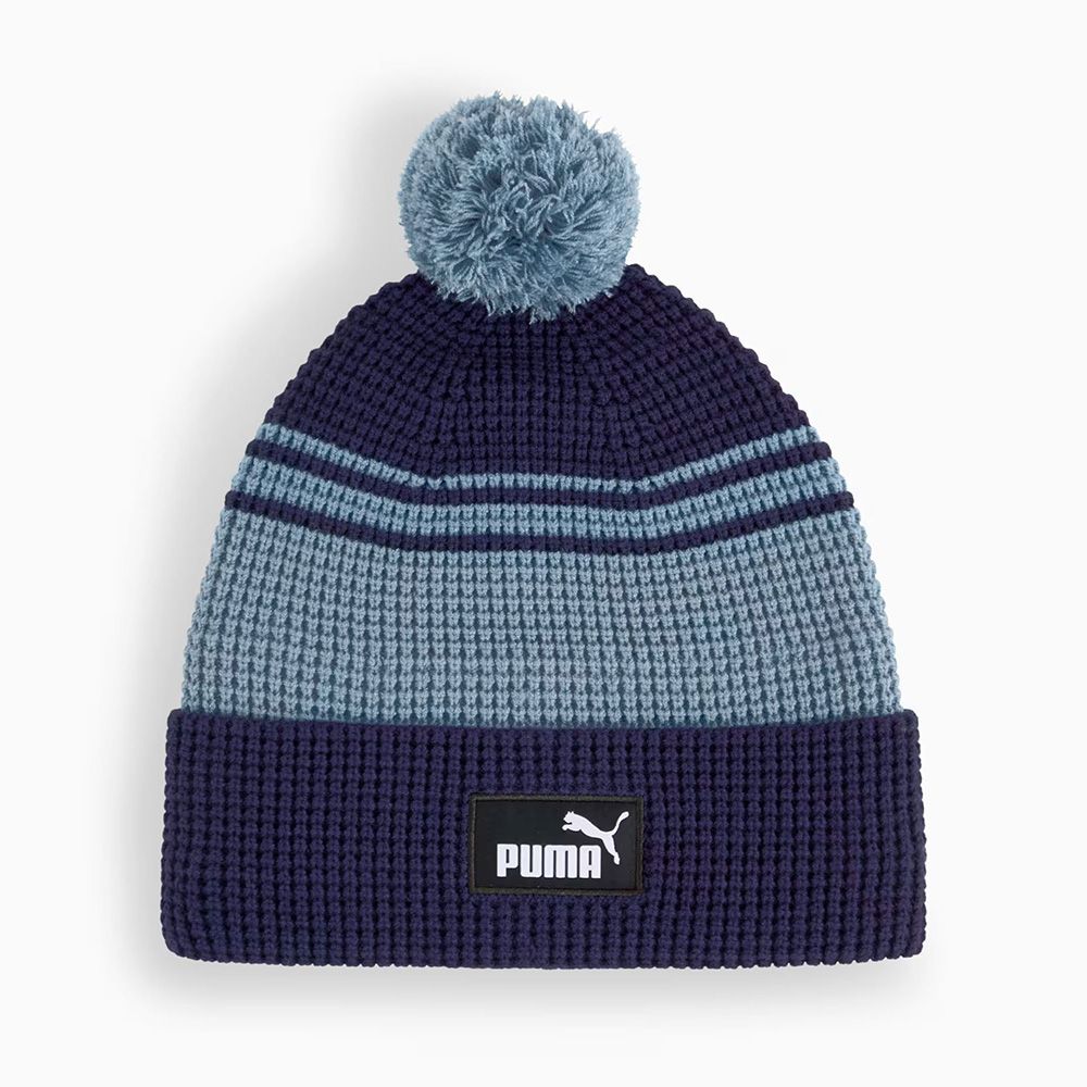 Шапка PUMA Ess Mid Crown Pom Beanie, 02655001, вискоза, полиэстер, нейлон, т.сине-голубой