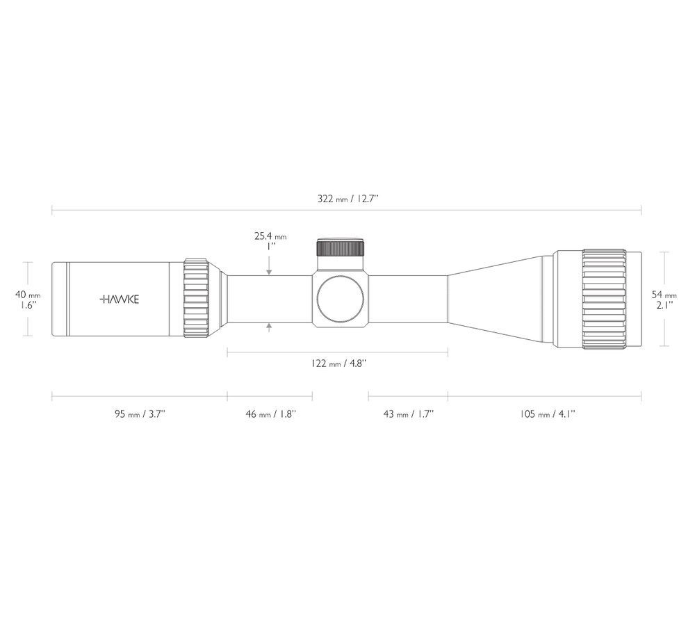 Оптический прицел Hawke Vantage 3-9x40 AO Mil-Dot (14123)