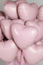 Ag Шар Сердце 19''/46 см, Пыльная роза (БГ-15)