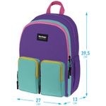 Рюкзак Berlingo Color blocks "Lilac mint" 39*28*17см, 2 отделения, 4 кармана, уплотненная спинка