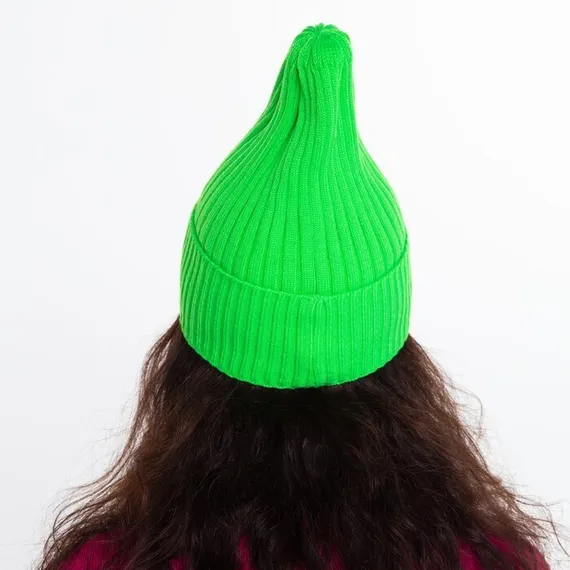 Шапка женская зимняя, цвет зелёный, размер 52-56