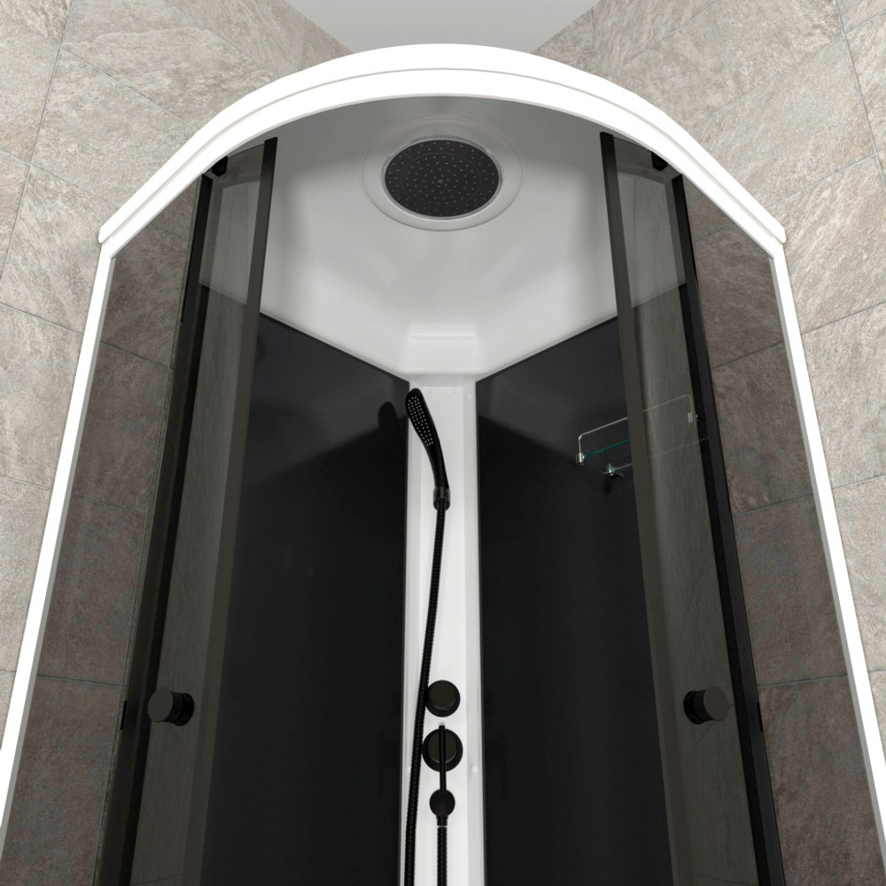 Душевая Кабина Грэй-Блэк 90*90 А