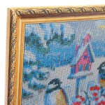 Алмазная мозаика на подрамнике с полным заполнением «МИР ЯРКИХ КРАСОК», зимнии синицы, 30*40 см