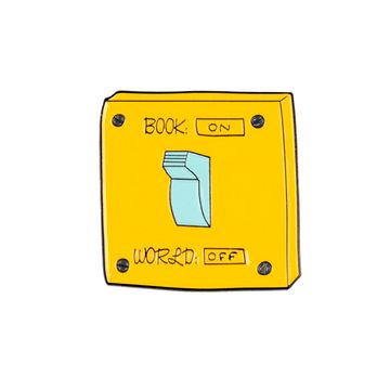 Значок металлический на одежду/Пин. Book ON