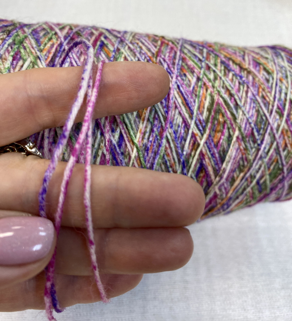 Пряжа на бобине (Италия) 80% шерсть мериноса 20% п/а 100г-315м 460г